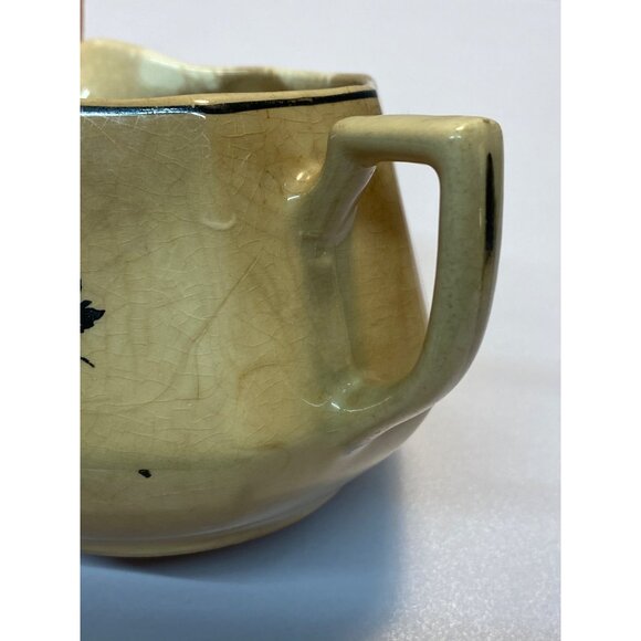 Vintage Homer Laughlin Yellowstone Medieval Rose Creamer Pitcher Handle 1934 - Picture 9 of 10